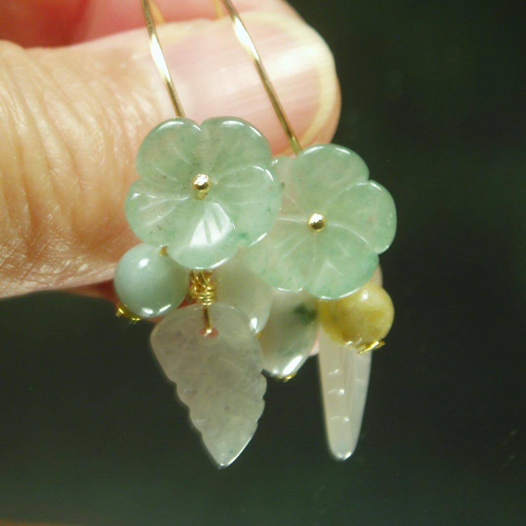 Flora Earrings - Jade main image 1