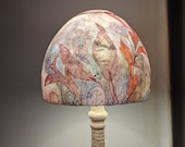 Artistic Paper Mache Lamp Shade, Lampshade for Table Lamp, Home Decorative Light, Floral Design