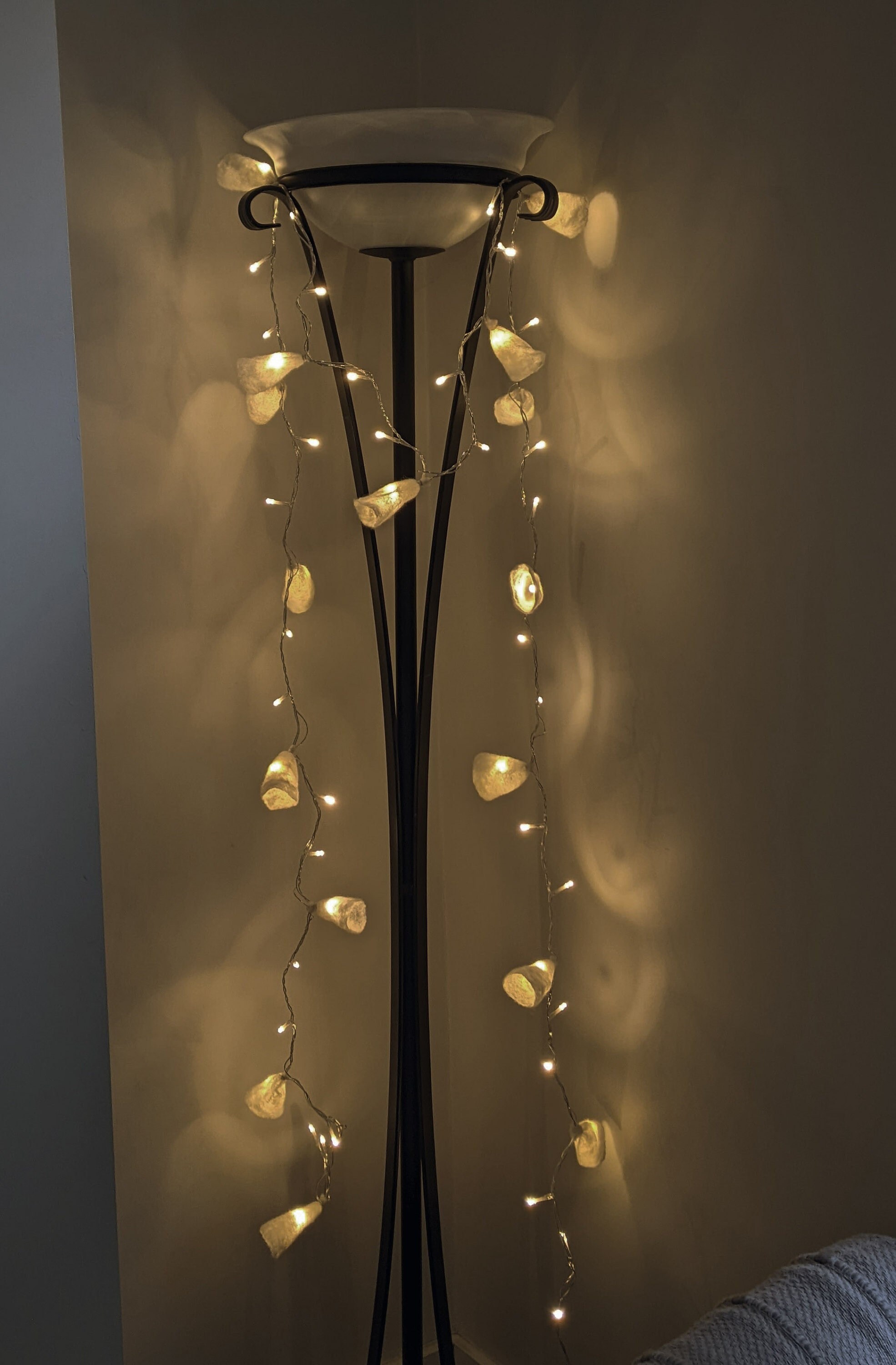 Felted String Lights, Fairy Lights UK Plug in or Battery, Hand Felted