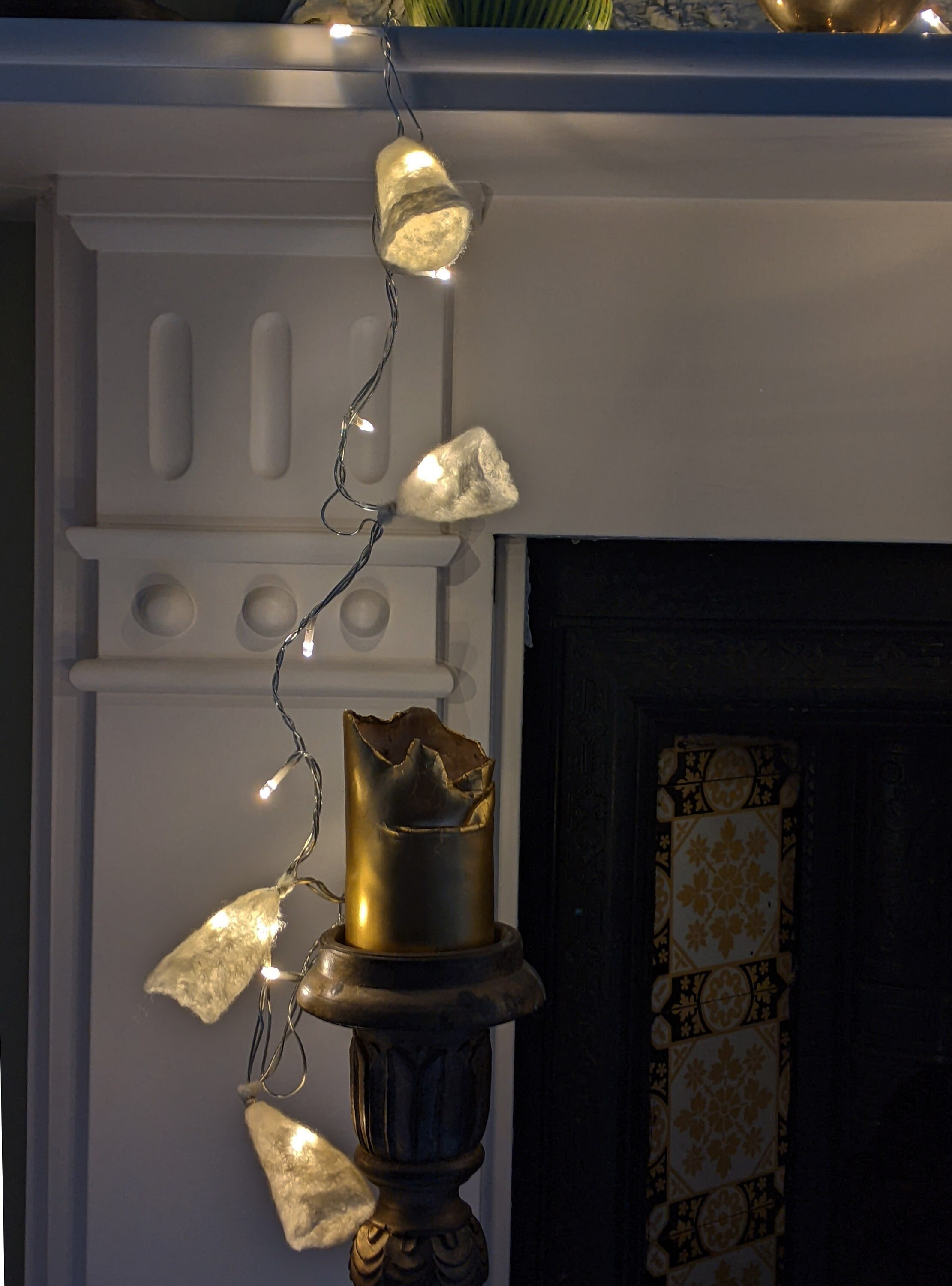 Felted String Lights, Fairy Lights UK Plug in or Battery, Hand Felted