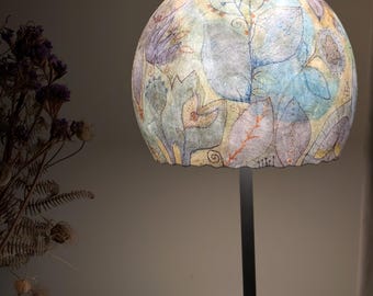 Floral Paper Lampshade: Hand-Painted Abstract Flower Lamp, Creative lampshades