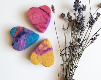Heart Wool Soap Bar, Exfoliating Felted Soap, Eco Friendly Gift