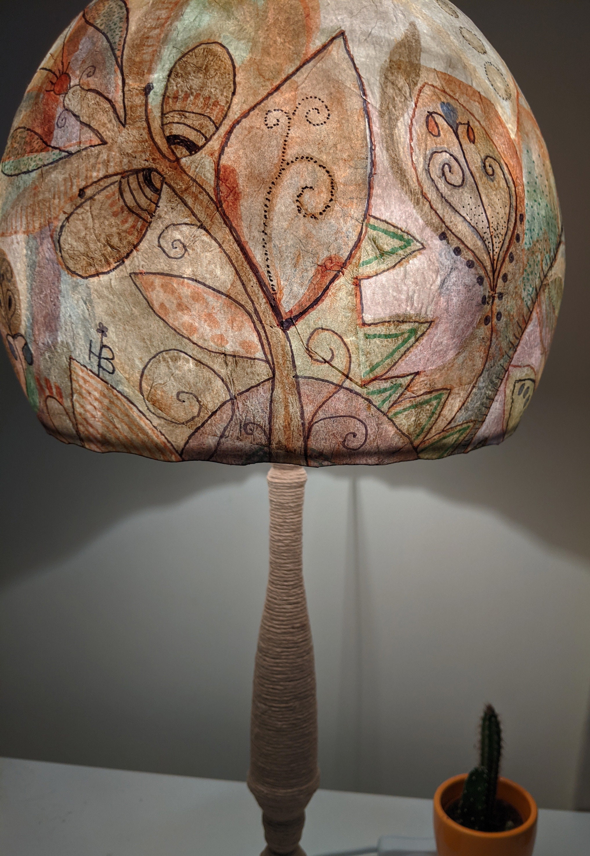 Hand Painted Table Lamp Shade Entryway Lighting Abstract Hand Painted Table Lamp Shade Entryway, Country Style Lampshades