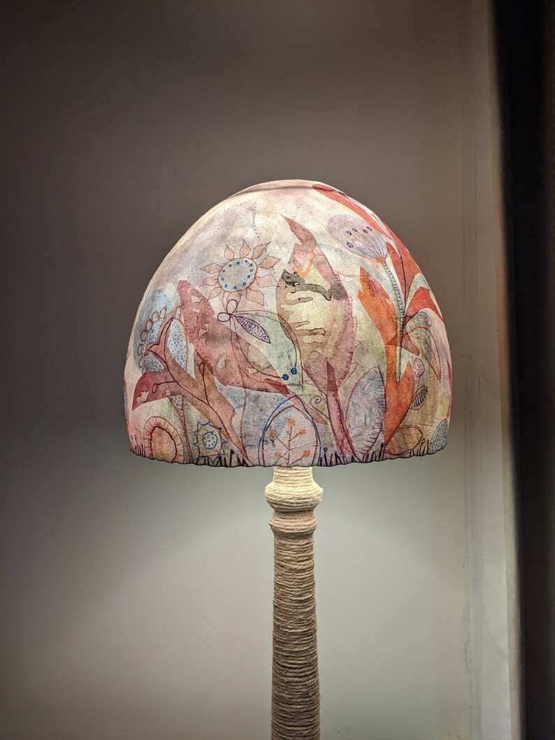 Artistic Paper Mache Lamp Shade Lampshade for Table Lamp Etsy