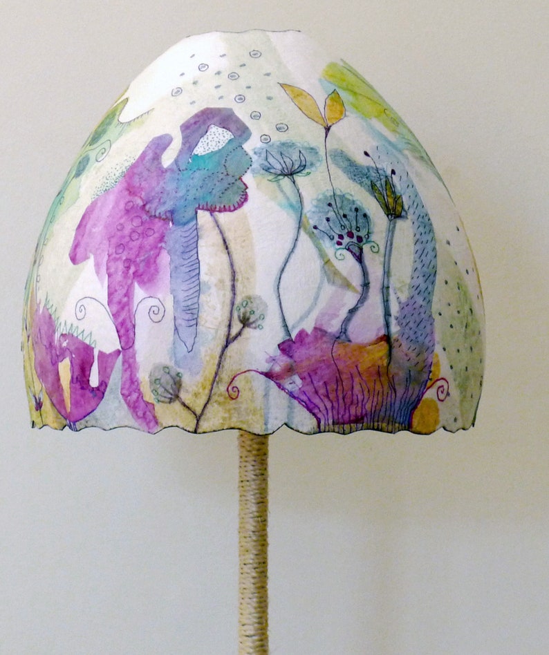 Creative paper mache lamp shade bohemian table lamp home