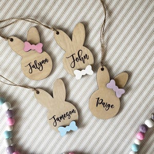 Personalized Easter Basket Tag, Custom  Wood Tag, Easter Gift Tag, Wood Gift Tag