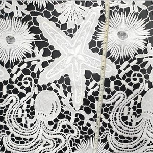 Starfish octopus 3D lace trim,sequined lace trim, crochet lace trim, bridal lace trim 1 yard , NM412 image 1