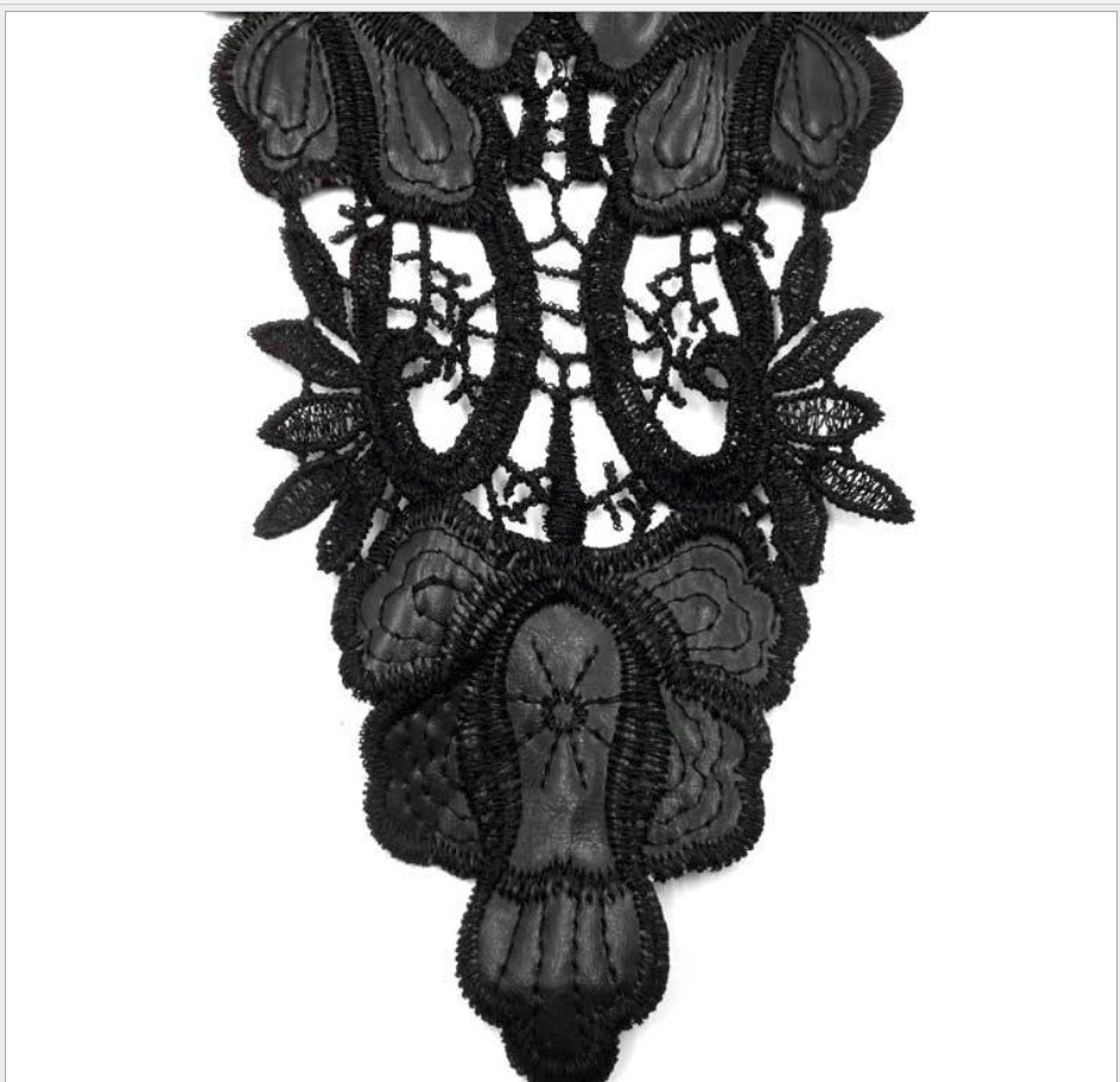 Lace Collar Applique Floral Applique Embrodiered Aplique Etsy