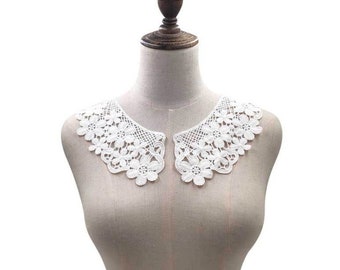 Vintage Style Collar Lace Collar Applique Embrodiered Aplique decorative Neck Line Applique,NG364 Floralr patch