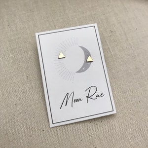 Tiny Triangle Stud Earrings Gold. Sterling Silver Posts. Geometric Studs. Basic Shape Earrings. Minimalist Everyday Jewelry. Gift Under 15