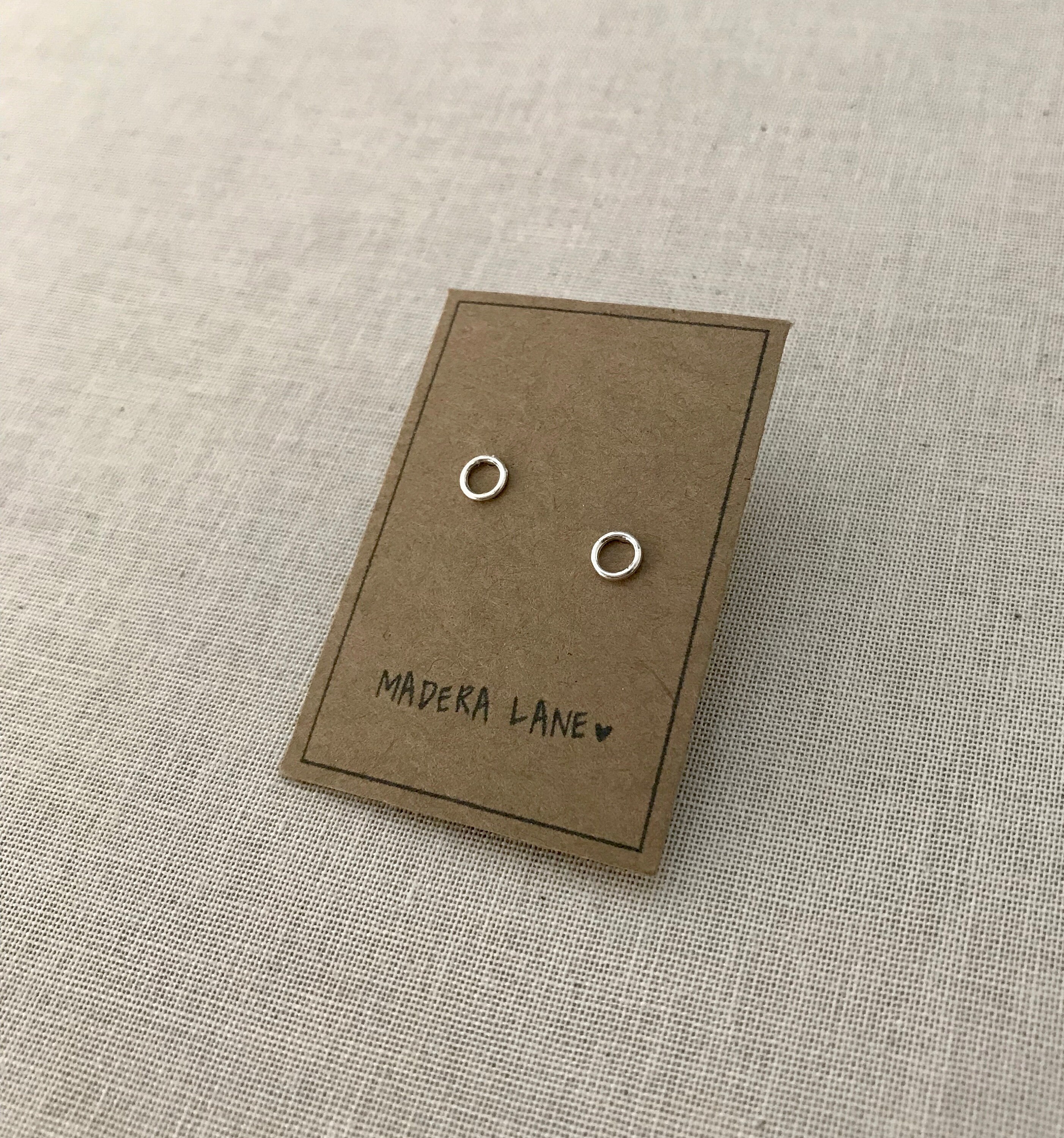 925 Sterling Silver 4mm Flat Round Circle Stud Earrings – Mini Plain Silver Studs