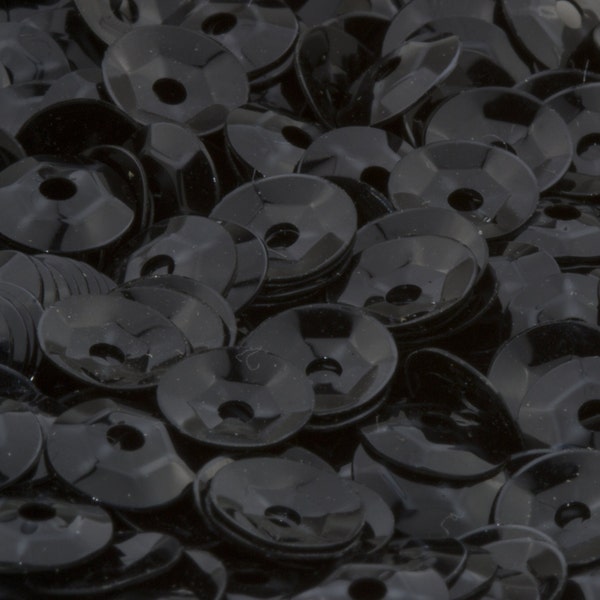 5mm BLACK Cup Faceted Round Vintage Sequins Pillettes 500pcs 80201001