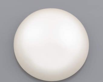 Vintage Faux Pearl Cabochon Blanco Redondo Abovedado 20mm 6pcs 20201005