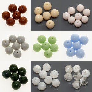 Vintage German Glass Beads Round 8mm 12pcs 10245036