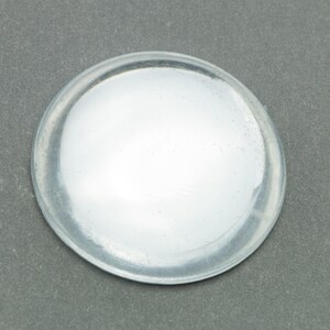 Vintage Lucite Cabochon Clear Round Domed Silver Foiled Back 18mm 8pcs 20103001