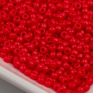 Toho Seed Beads 8/0 Light Red Opaque (#45A) 15g 10642153