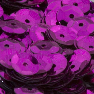 6mm FUCHSIA Cup Faceted Round Vintage Sequins Pillettes 500pcs 80202004