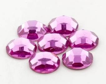 Vintage ss20 Swarovski ROSE 48 st Art. 2000; 8 fasetterade platta kristallstrasstenar med foliebaksida utan snabbkorrigering (4,70 mm) 30007003