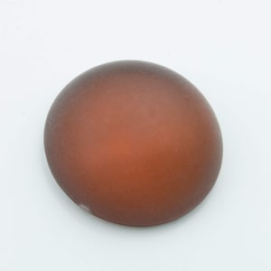 Vintage Lucite Cabochon Clear Brown Frosted Round Domed Silver Foiled Back 20mm 6pcs 20102003
