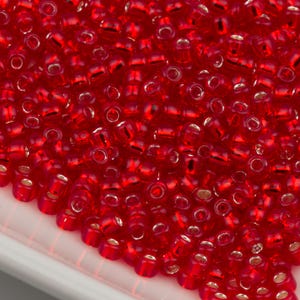 Toho Seed Beads 8/0 Dark Ruby Silver Lined (#25C) 15g 10642130