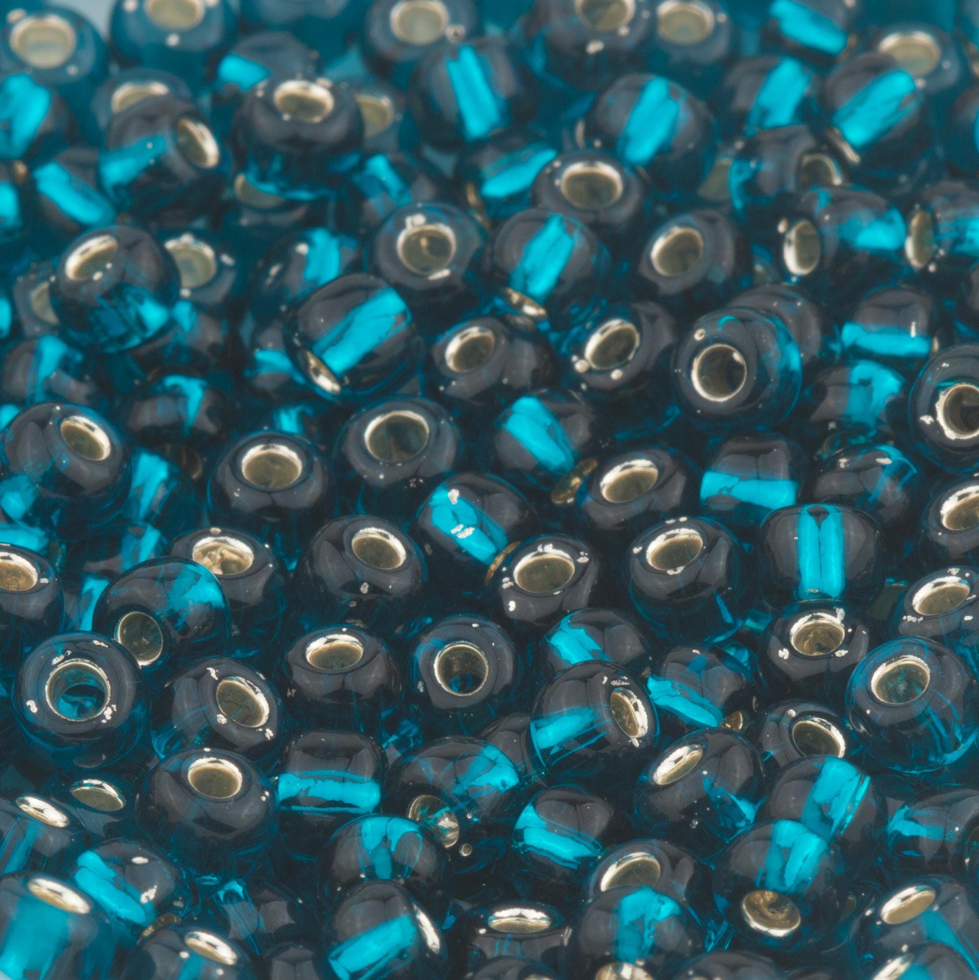 Toho Seed Beads 6/0 Blue Zircon Silver Lined (27BD) 15g 10107026