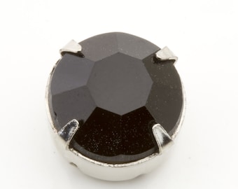 スワロフスキー® ジェット 26 x 21 mm ダイヤモンド クリアフォイル