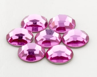 Vintage Swarovski Crystal Art. 2000; 8 Facetados Flatback Rhinestones ss16 (3.90mm) Foil Back ROSE 72pcs No-Hotfix 30005003