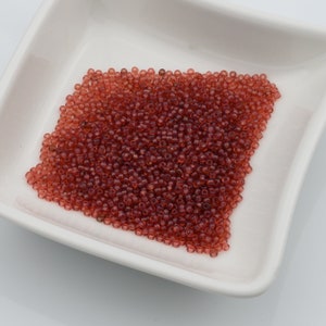 Vintage French Seed Bead 11/0 Transparent Dusty Rose Opal 15g 10805006