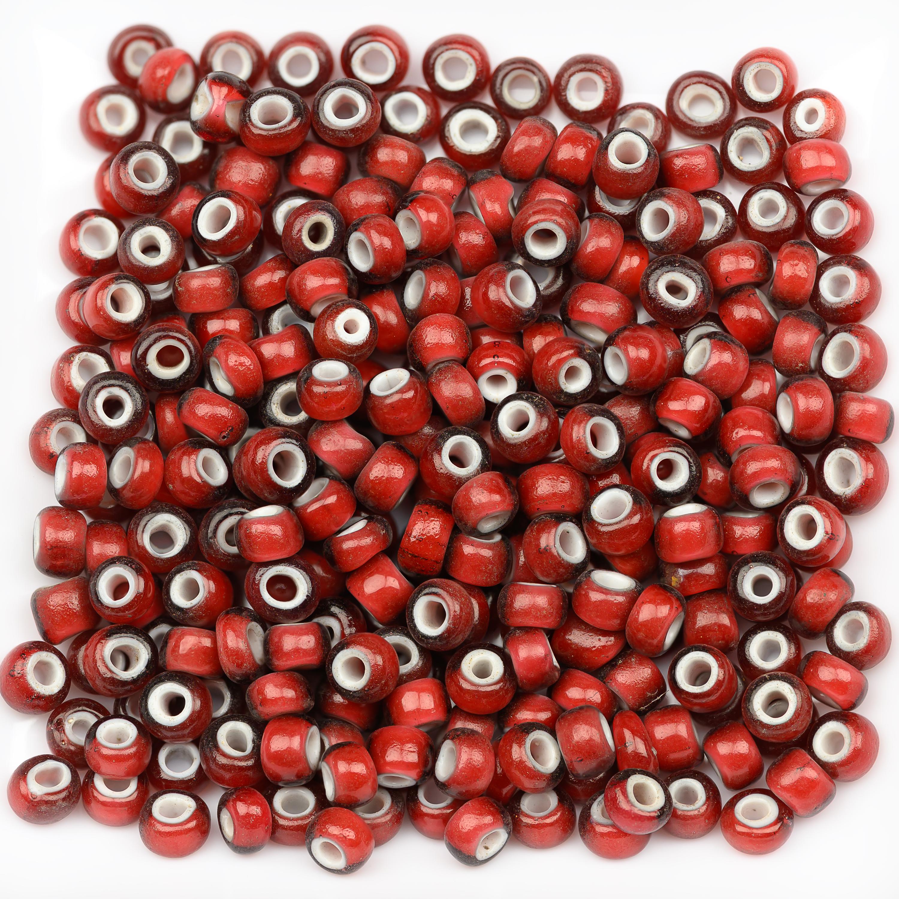Antique Venetian White Heart Beads 7/0 Dark Rose 15g 11004006 - Etsy