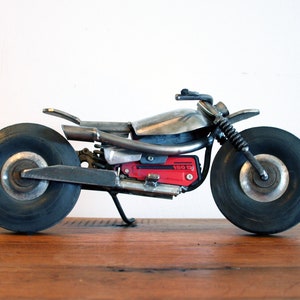 Motorcycle Sculpture Metal Motorcycle Art Man Cave Decor Recycled Motorcycle Art Garage Decor Harley Davidson Gift for Men Office Desk Decor