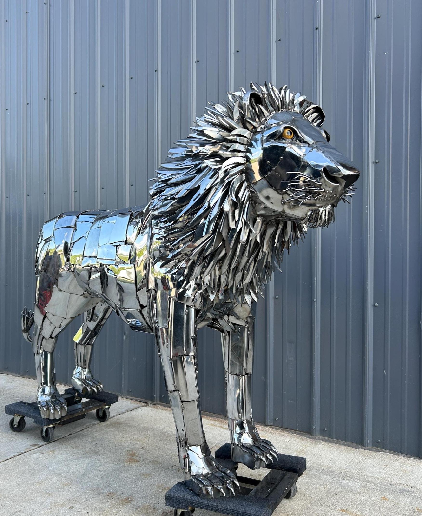 TIG溶接 ライオン 置物 アート Welded Metal Lion - Etsy