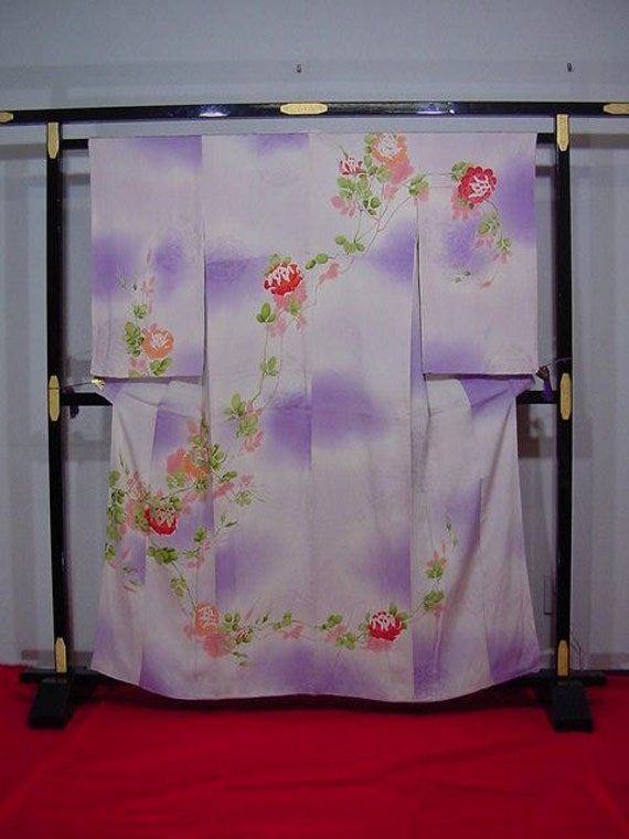 1920's Japanese silk vintage Yuzen Homongi Kimono 