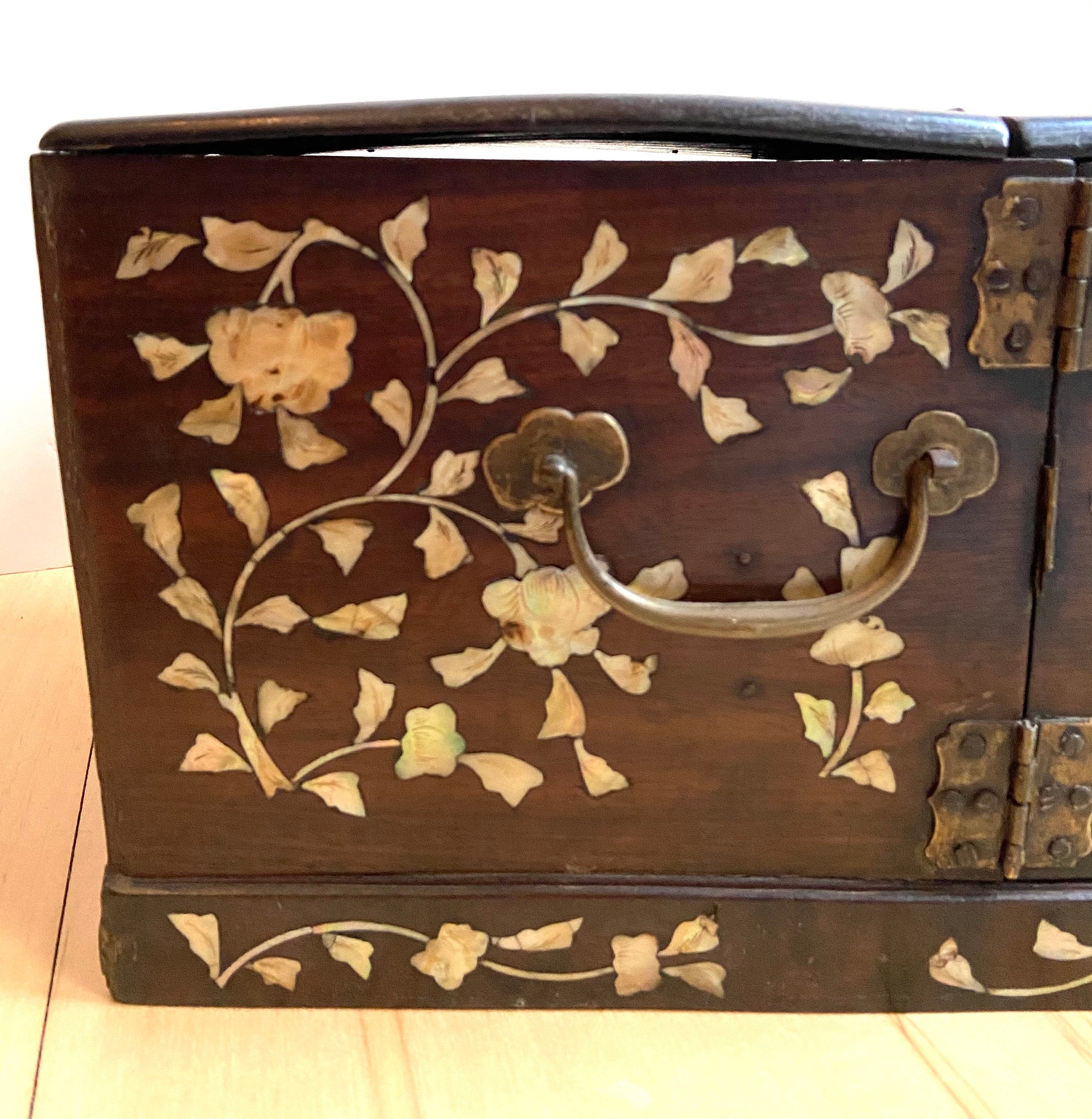 19th Century English Rosewood & Mother of Pearl Jewelry Box — Jensen House  Antiques