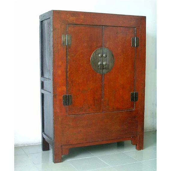 red chinese dresser Red Elmwood Ming Chest of 9 Drawers