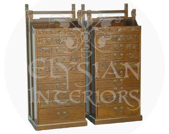 19th Century Chinese Antique 1800's gift cabinet pair from Qing Dynasty ~ unique and rare accent for your home ~