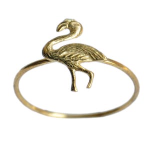 FLAMINGO Handmade Brass Gold Ring