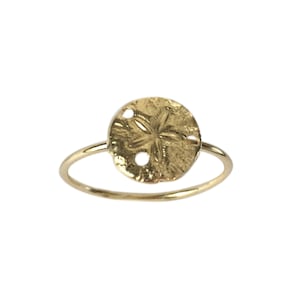 SAND DOLLAR Handmade Brass Gold Ring