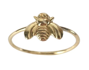 BUMBLE BEE Handmade Brass Gold Ring
