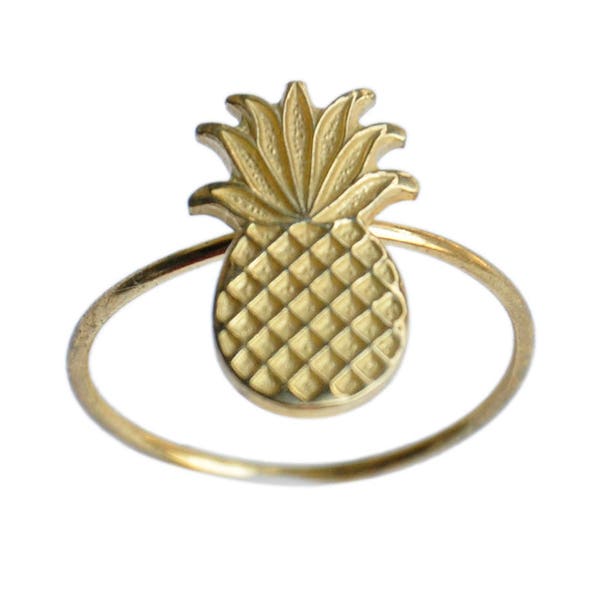 PINEAPPLE Handmade Brass Gold Ring