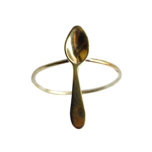 SPOON SPOONIE Handmade Brass Gold Ring