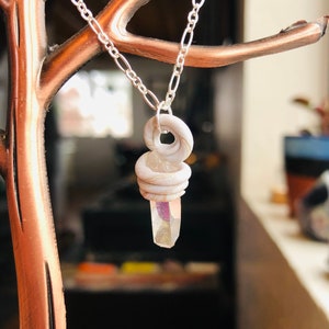 Angel Aura Quartz Petite Wrap Pendant