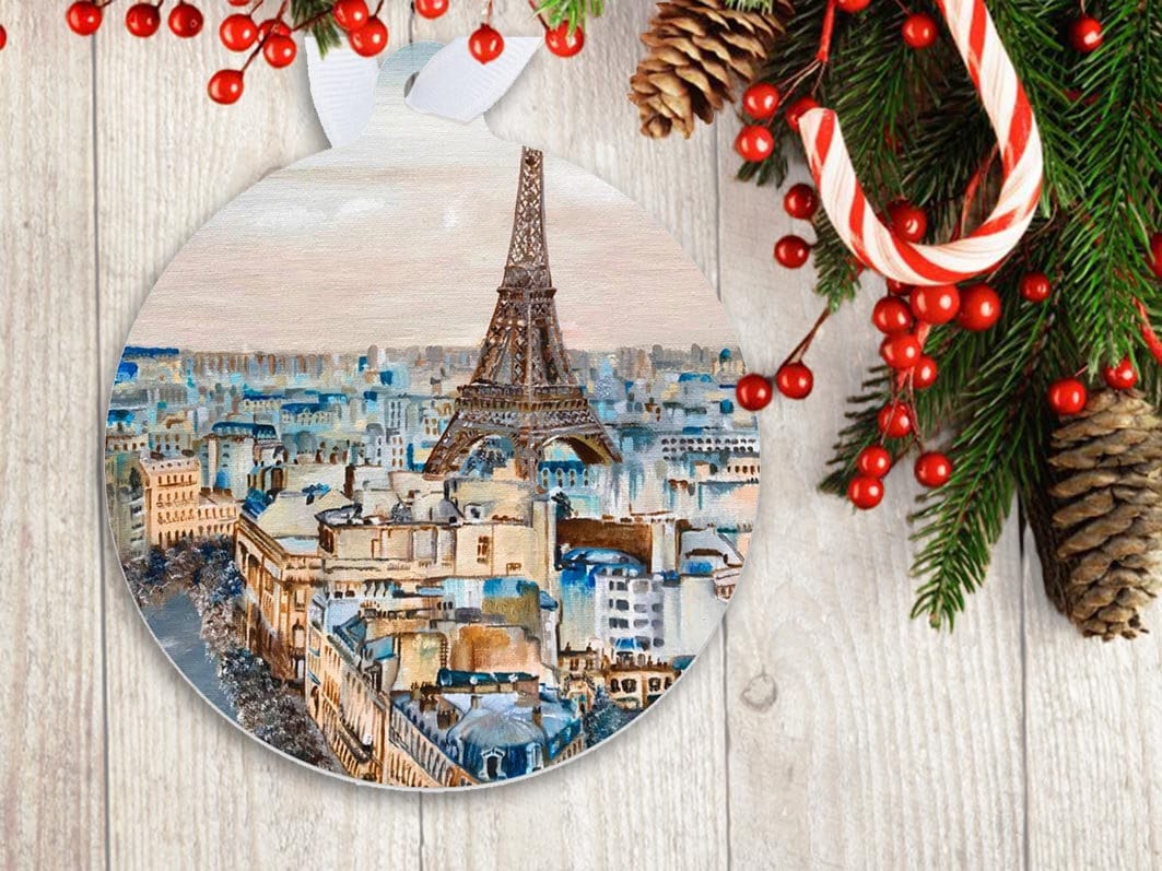 Paris Eiffel Tower Christmas Ornament: 