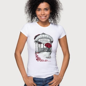 Paris Shirt, Red Umbrella Shirt, Europe shirts, France shirts, Gender Neutral, Paris Travel Tee, Europe Trip, Paris Lover Gift, Top for her