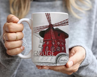 Moulin Rouge Coffee Mug: Paris Painting Artwork Tea Cup