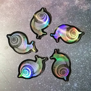 Holographic Space Snail Sticker