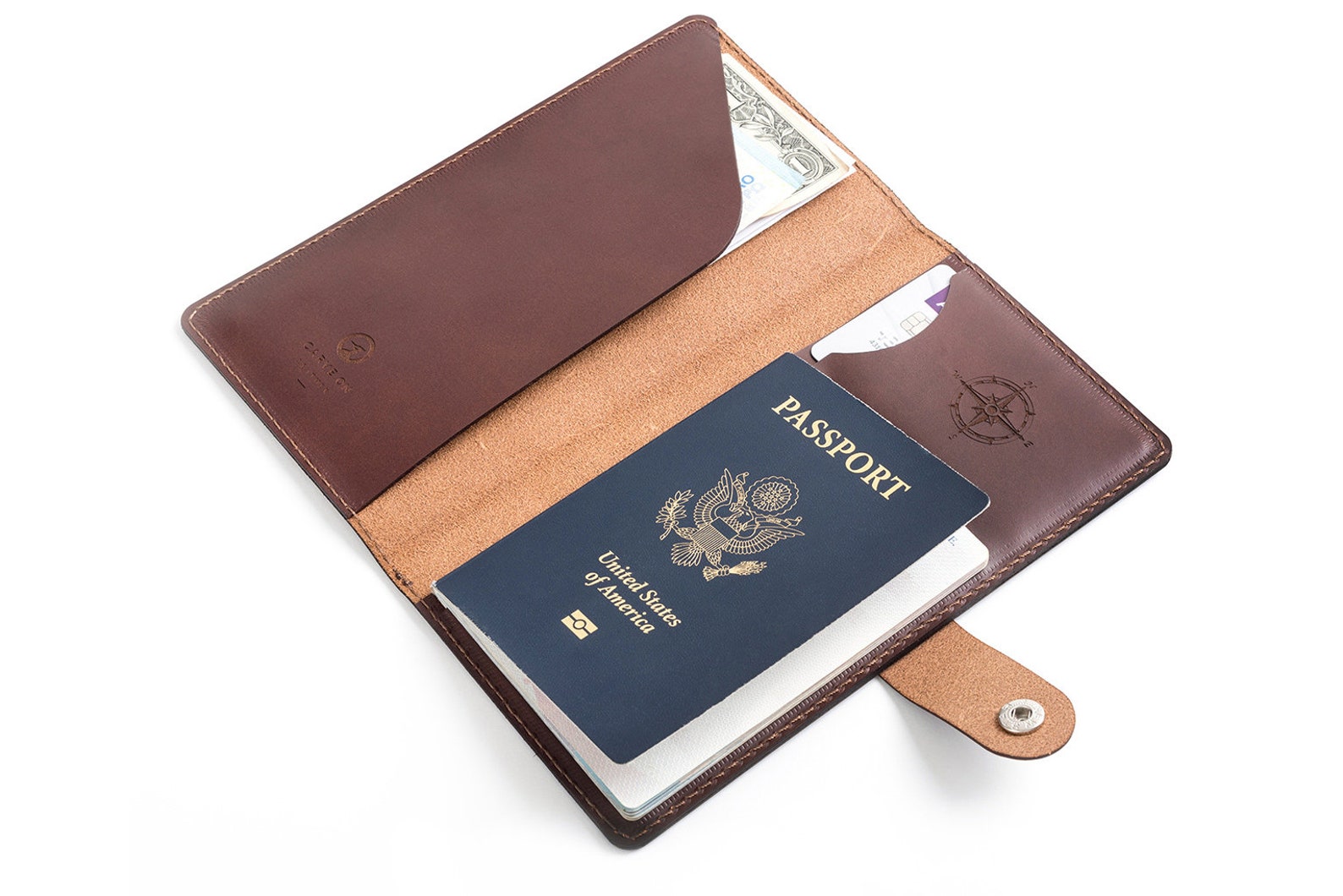 Personalised Leather Travel Wallet Etsy