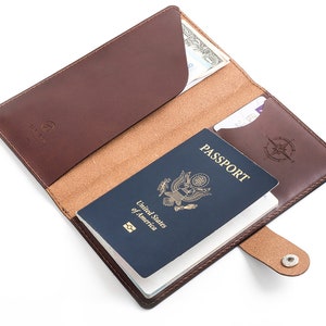 Personalised Leather Travel Wallet image 8