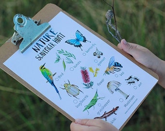 Afdrukbare natuurspeurtocht: buitenactiviteit voor kinderen (digitale download)