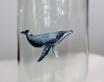 whale sticker, waterproof sticker, vinyl sticker, outdoor sticker, laptop sticker, humpback whale