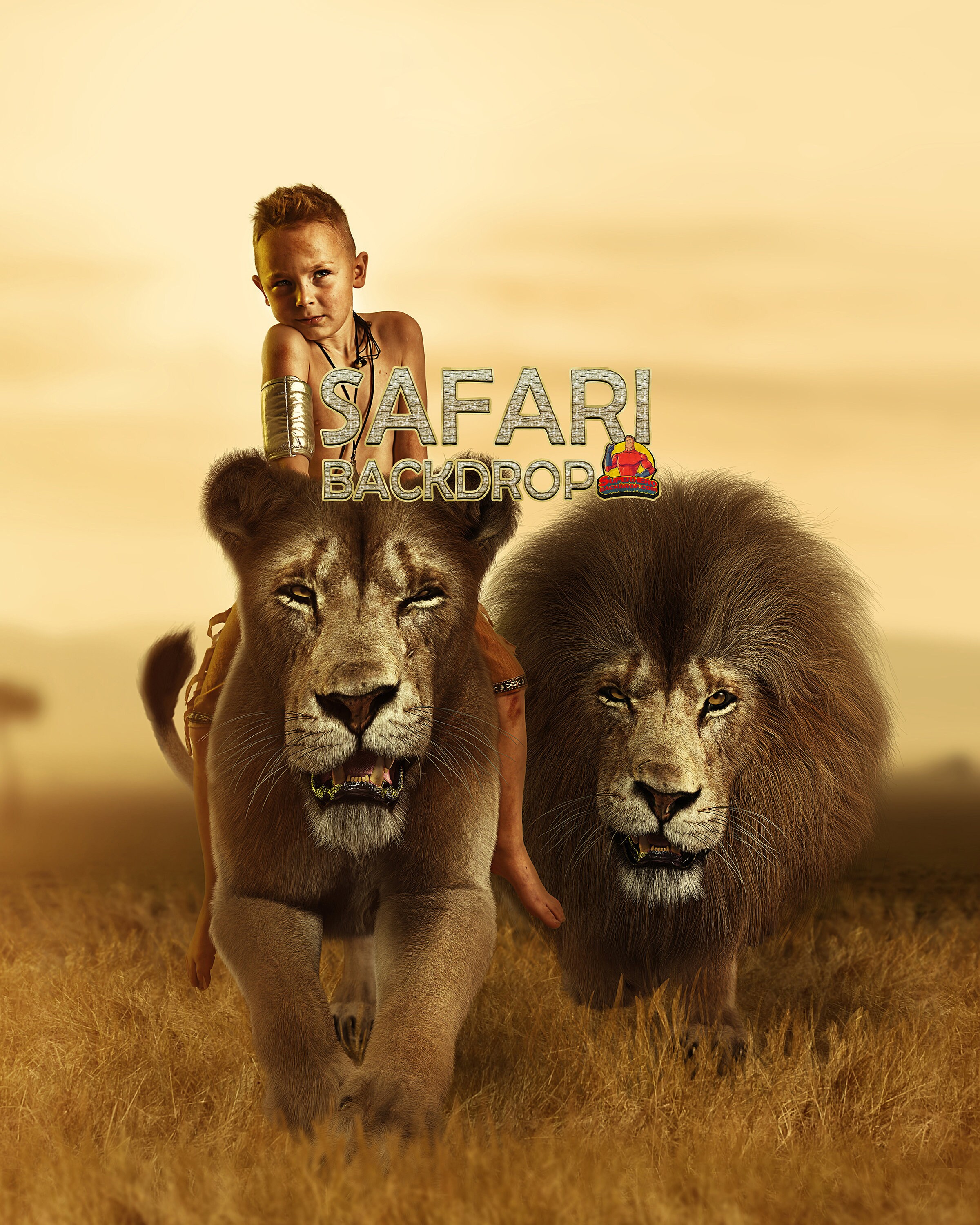 Lion Digital Photo Backdrop Nature Photo Backdrop Safari Backdrop Fine Art Backdrop Animal Background Woodlands Digital Background